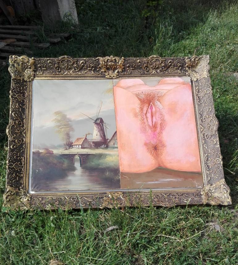 Original Conceptual Erotic Painting by J Marc LALOUX