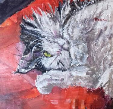 Original Cats Paintings by Emvienne Maria Anvers