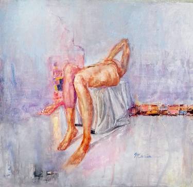 Original Abstract Nude Paintings by Emvienne Maria Anvers
