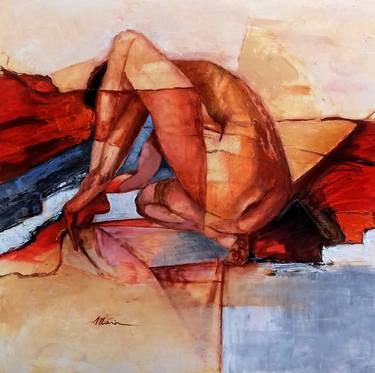 Original Abstract Nude Paintings by Emvienne Maria Anvers