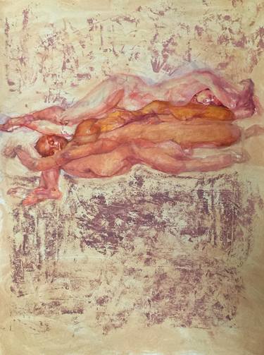 Print of Abstract Expressionism Nude Paintings by Emvienne Maria Anvers