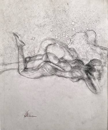 Original Abstract Expressionism Nude Drawings by Emvienne Maria Anvers