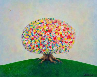 Print of Expressionism Tree Paintings by Liina Veski