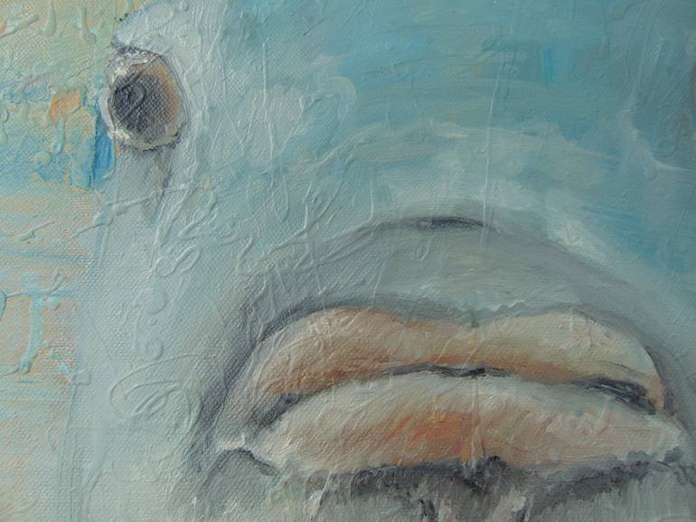 Original Abstract Expressionism Animal Painting by Sergiu Popa