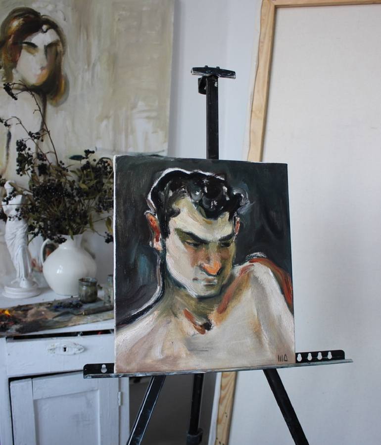 Original Figurative Men Painting by Alona Andreeva