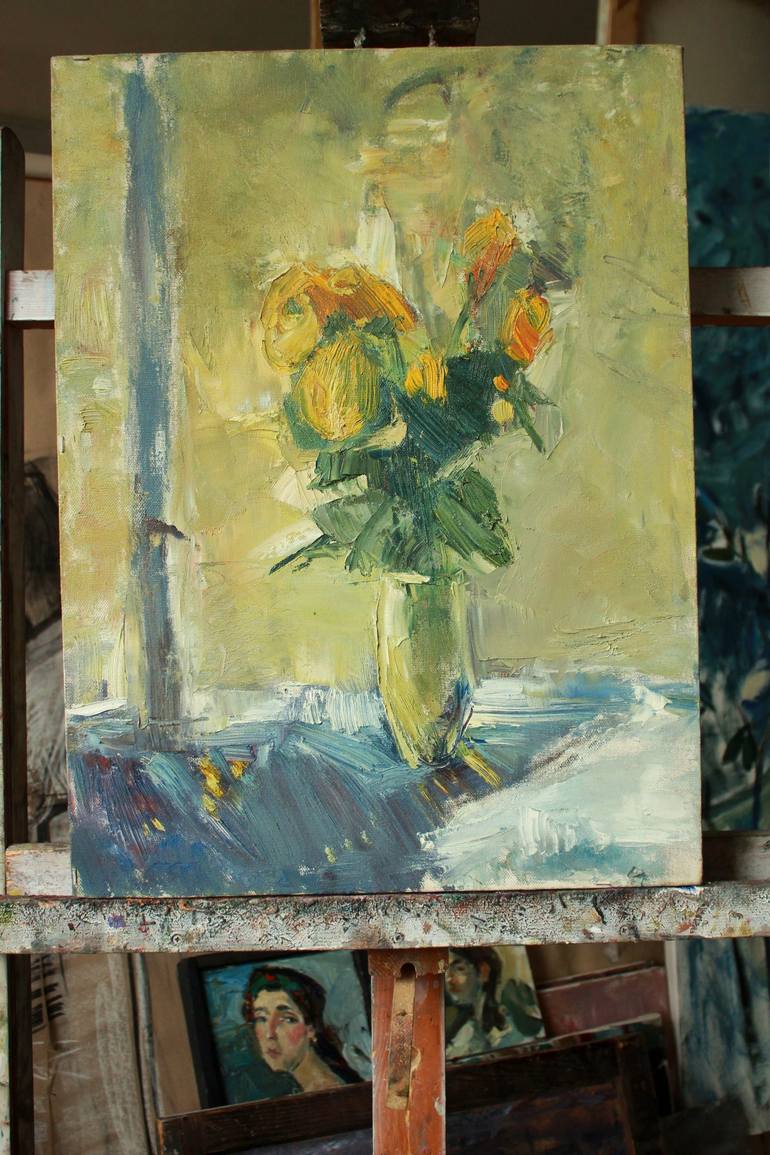 Original Expressionism Floral Painting by Alona Andreeva