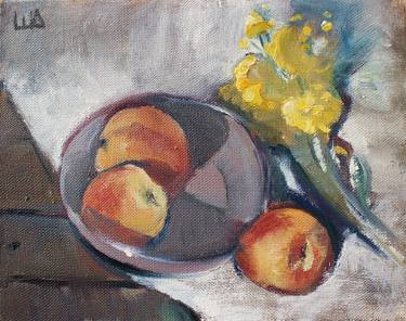 Dish with peaches/Yellow bouquet thumb