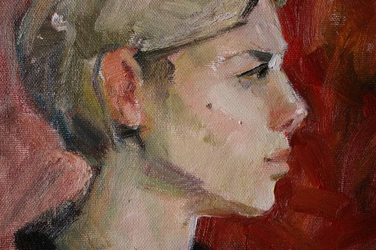 Original Fine Art Portrait Painting by Alona Andreeva