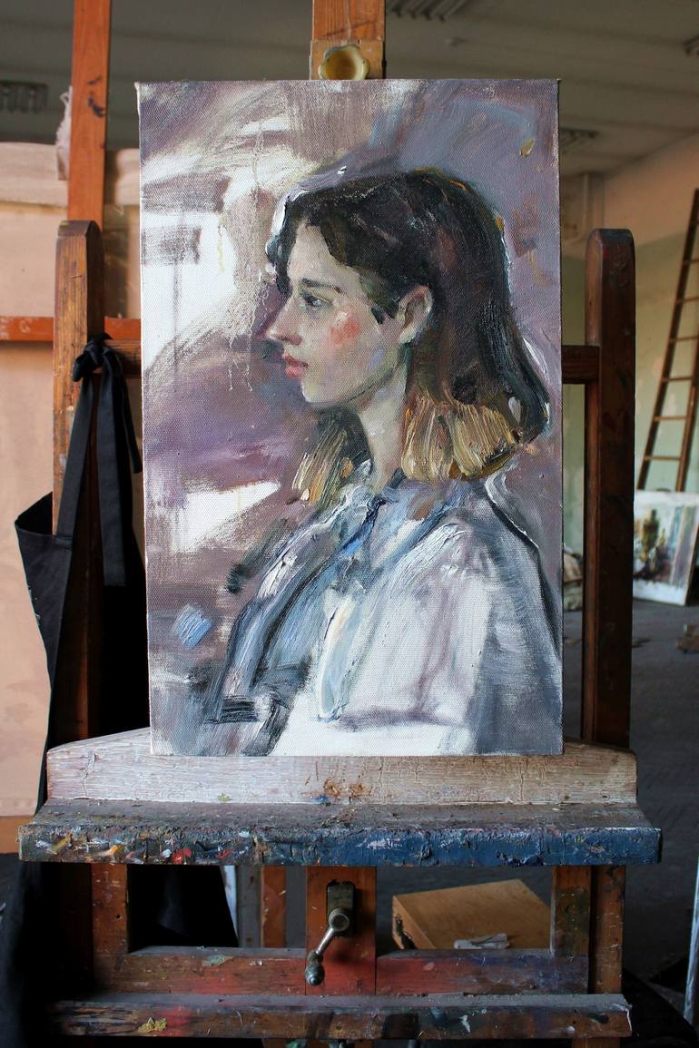 Original Portrait Painting by Alona Andreeva