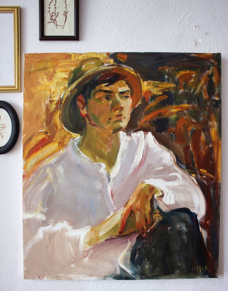 Original Realism Portrait Painting by Alona Andreeva