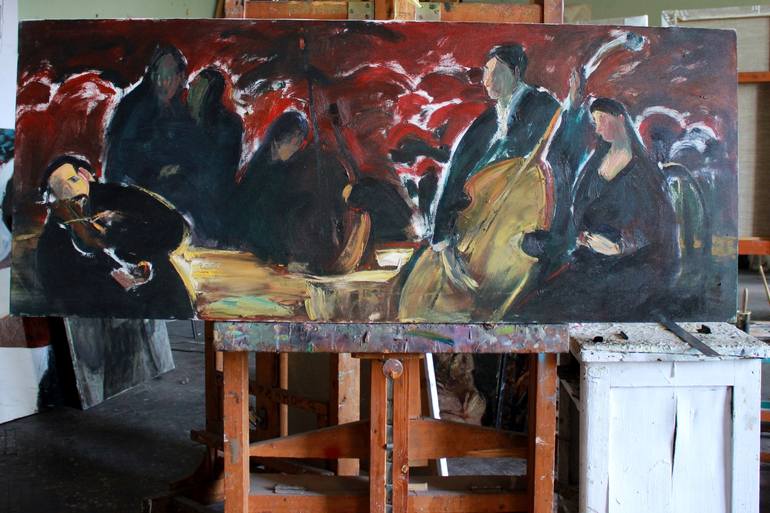 Original Figurative Music Painting by Alona Andreeva