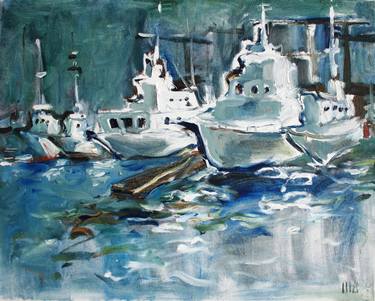 Print of Modern Ship Paintings by Alona Andreeva