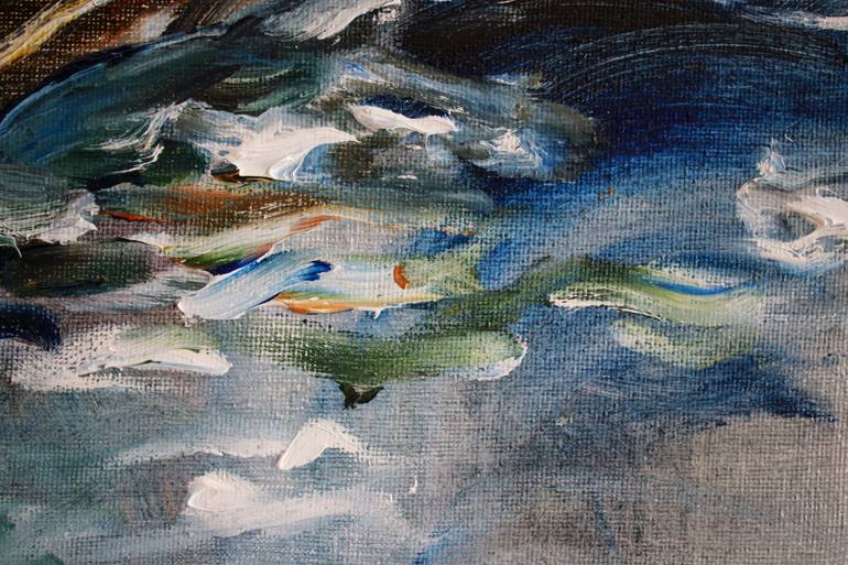 Original Expressionism Boat Painting by Alona Andreeva