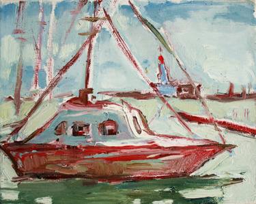 Print of Boat Paintings by Alona Andreeva