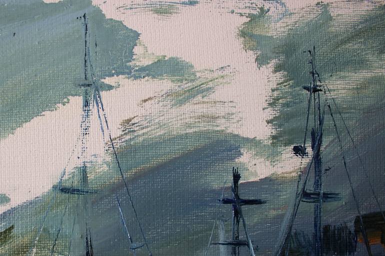 Original Impressionism Ship Painting by Alona Andreeva