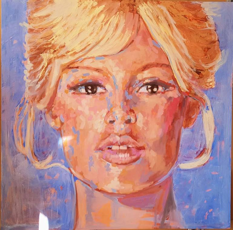 Typically French - Brigitte Bardot Painting By Francisca Vogel ...