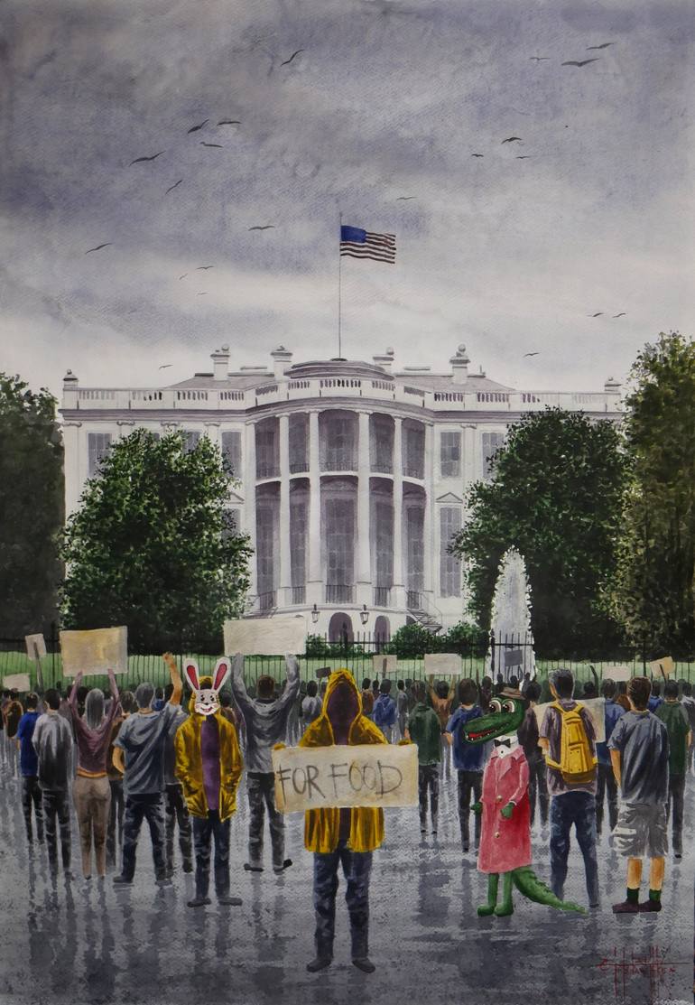 Original Conceptual People Paintings by Eugene Gorbachenko