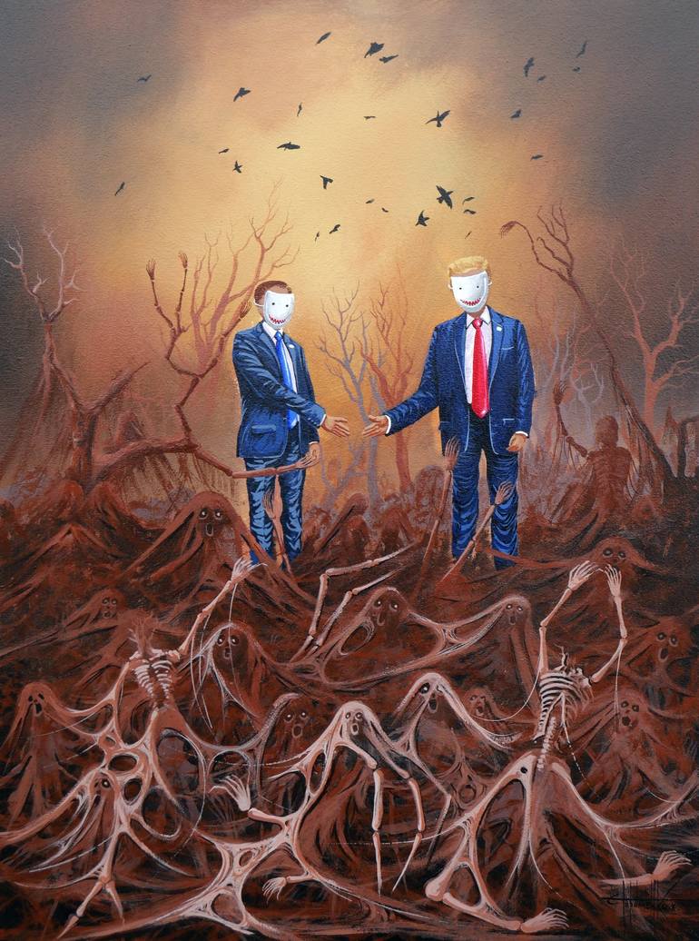 Original Surrealism Politics Paintings by Eugene Gorbachenko