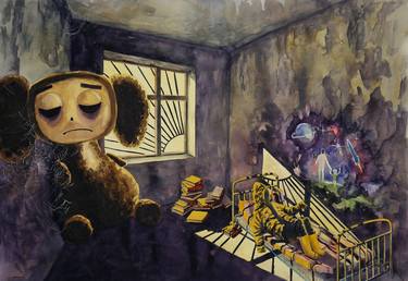 Original Surrealism Fantasy Painting by Eugene Gorbachenko