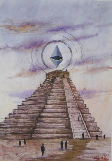 FUTURE IS NOW Ethereum (2018) WATERCOLOR ON PAPER 42*60CM thumb