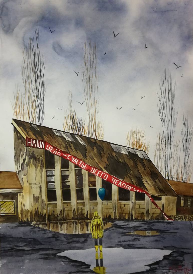 Original Photorealism Architecture Paintings by Eugene Gorbachenko