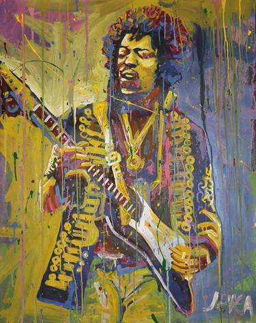 Jimi Hendrix Acrylic on canvas 100x80 (2021) thumb