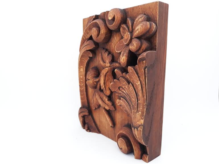 Original Art Deco Floral Sculpture by Oleksandr Hrytsai
