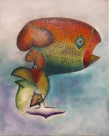 Original Surrealism Animal Paintings by Mirit Orly Levin
