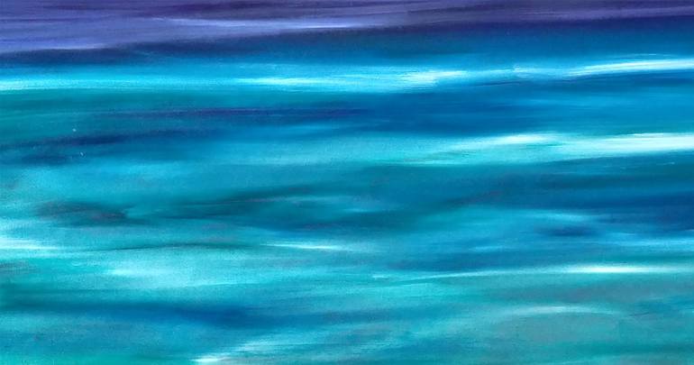 Original Abstract Seascape Painting by Mirit Orly Levin