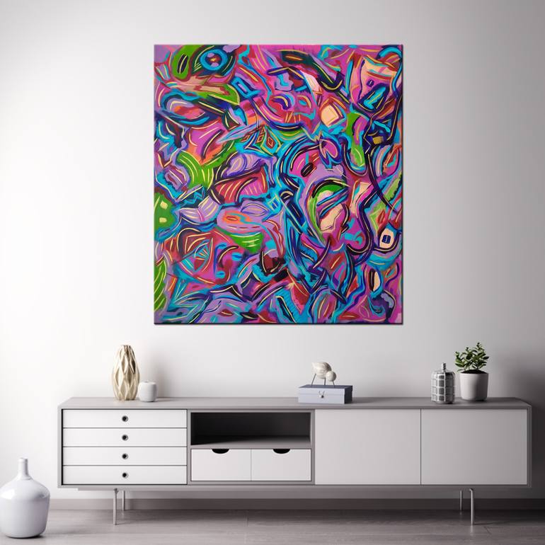 Original Abstract Painting by Mirit Orly Levin