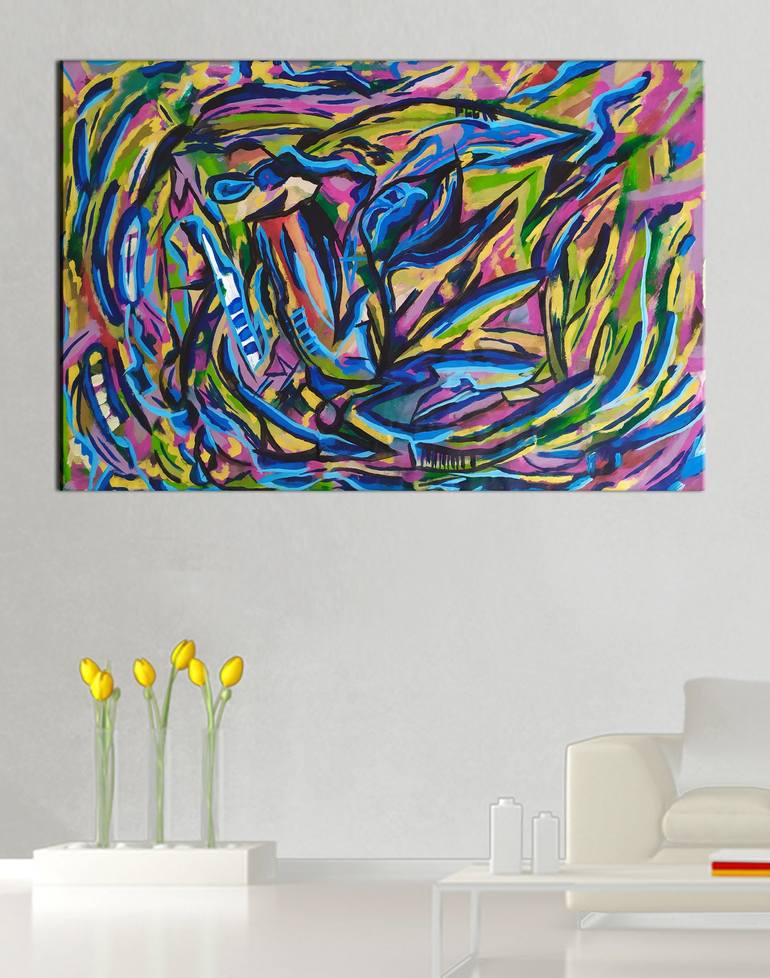 Original Abstract Painting by Mirit Orly Levin