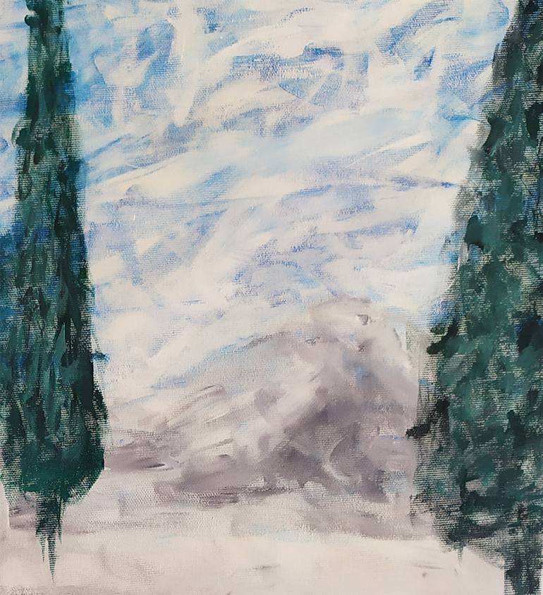 Original Abstract Landscape Painting by Mirit Orly Levin