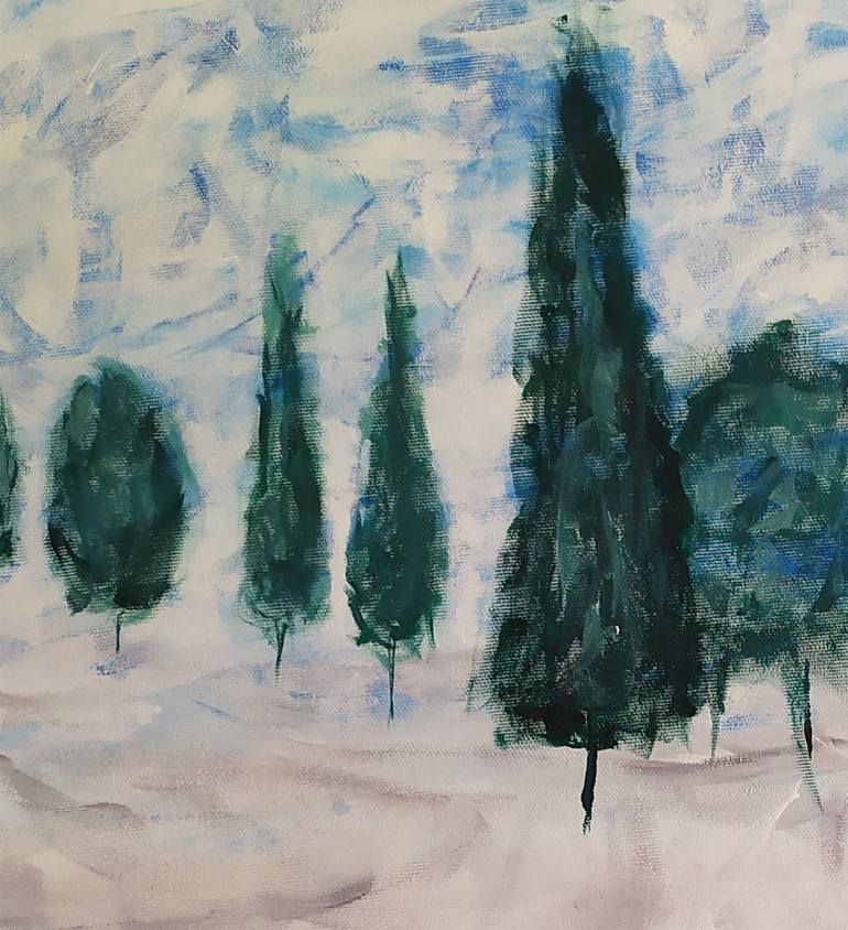 Original Abstract Landscape Painting by Mirit Orly Levin