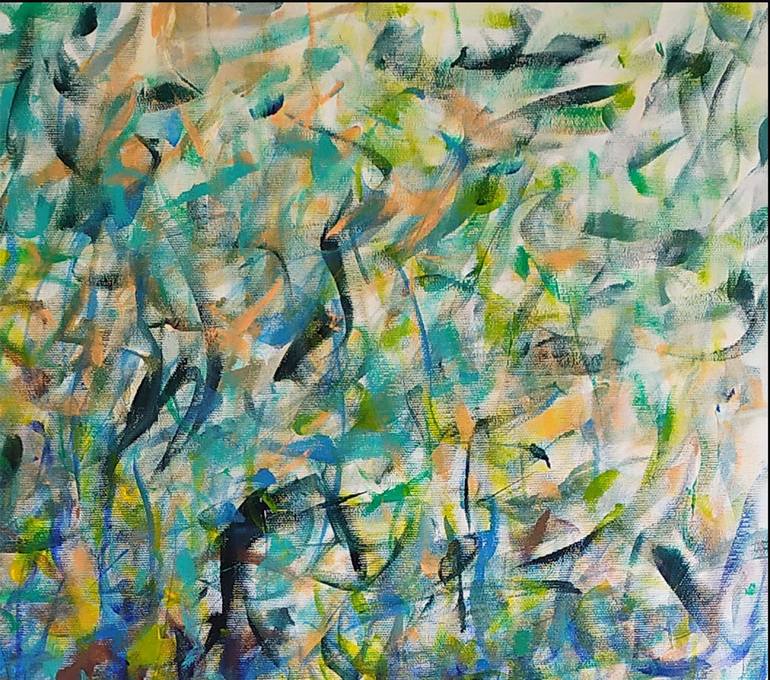 Original Abstract Expressionism Abstract Painting by Mirit Orly Levin