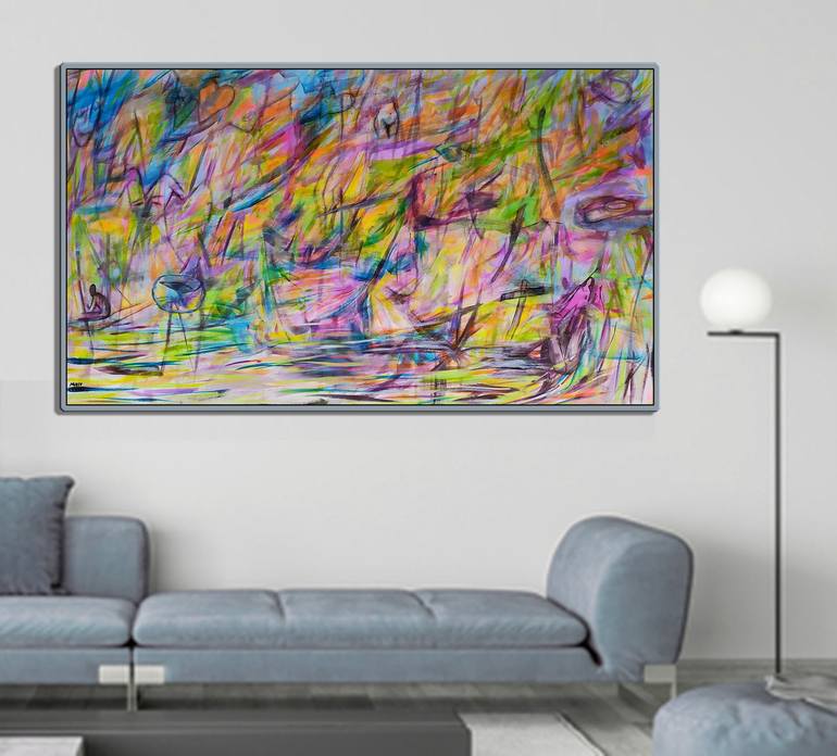 Original Abstract Painting by Mirit Orly Levin