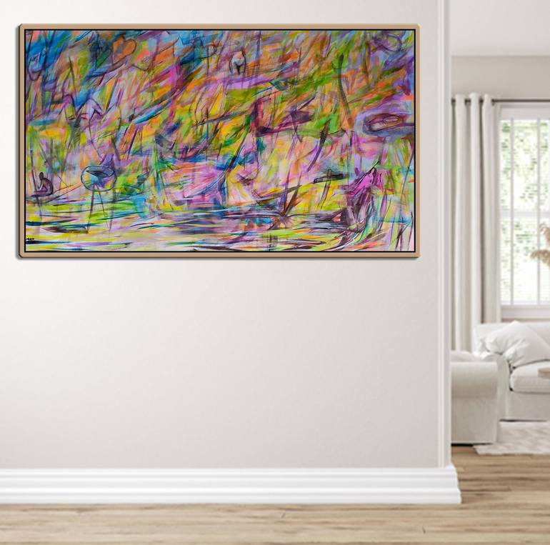 Original Abstract Painting by Mirit Orly Levin