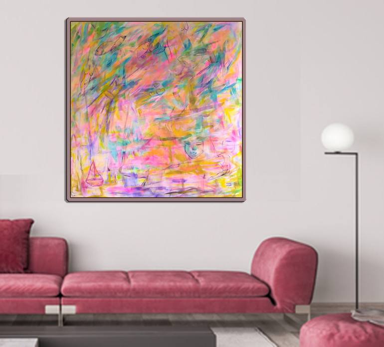 Original Abstract Painting by Mirit Orly Levin