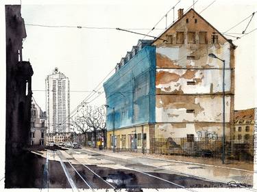 Original Illustration Cities Painting by Fabio Barilari
