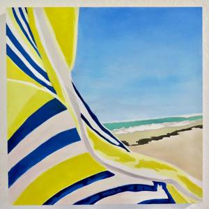 Blue and Yellow Towel