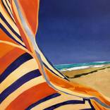 Orange and Blue Towel by Katie Darby Slater