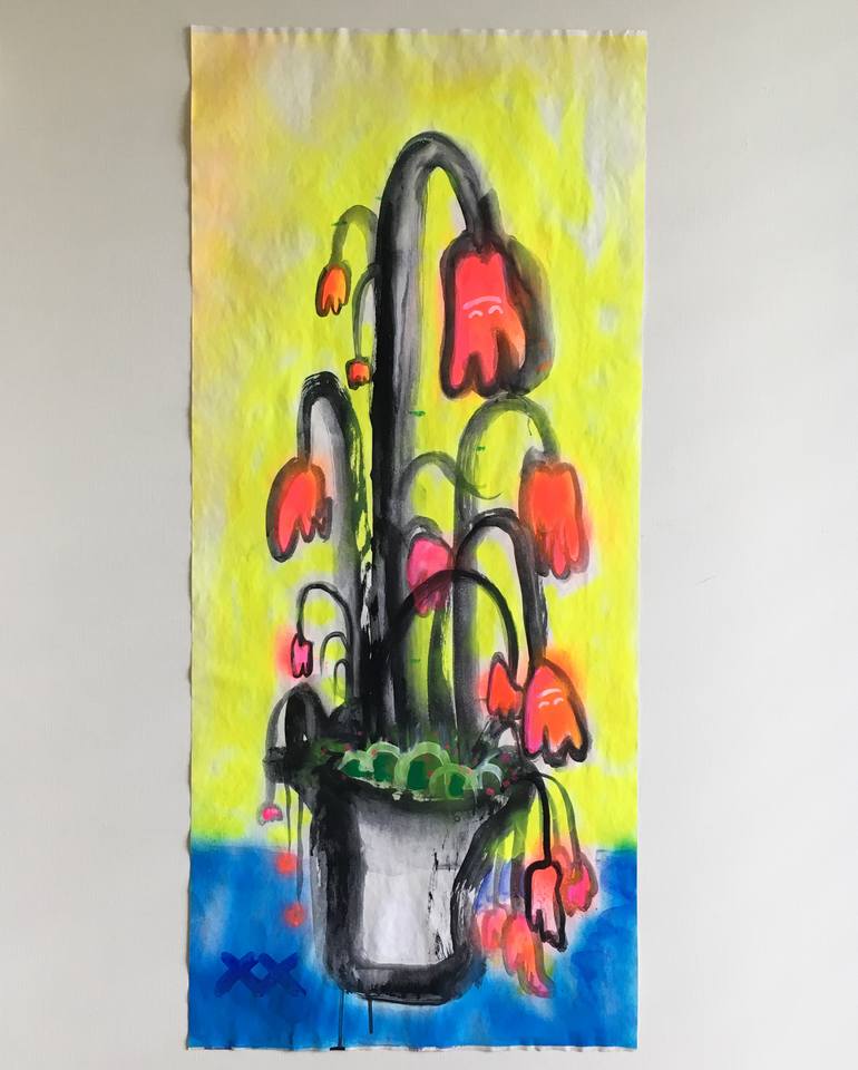 Original Illustration Floral Painting by Chika Wu