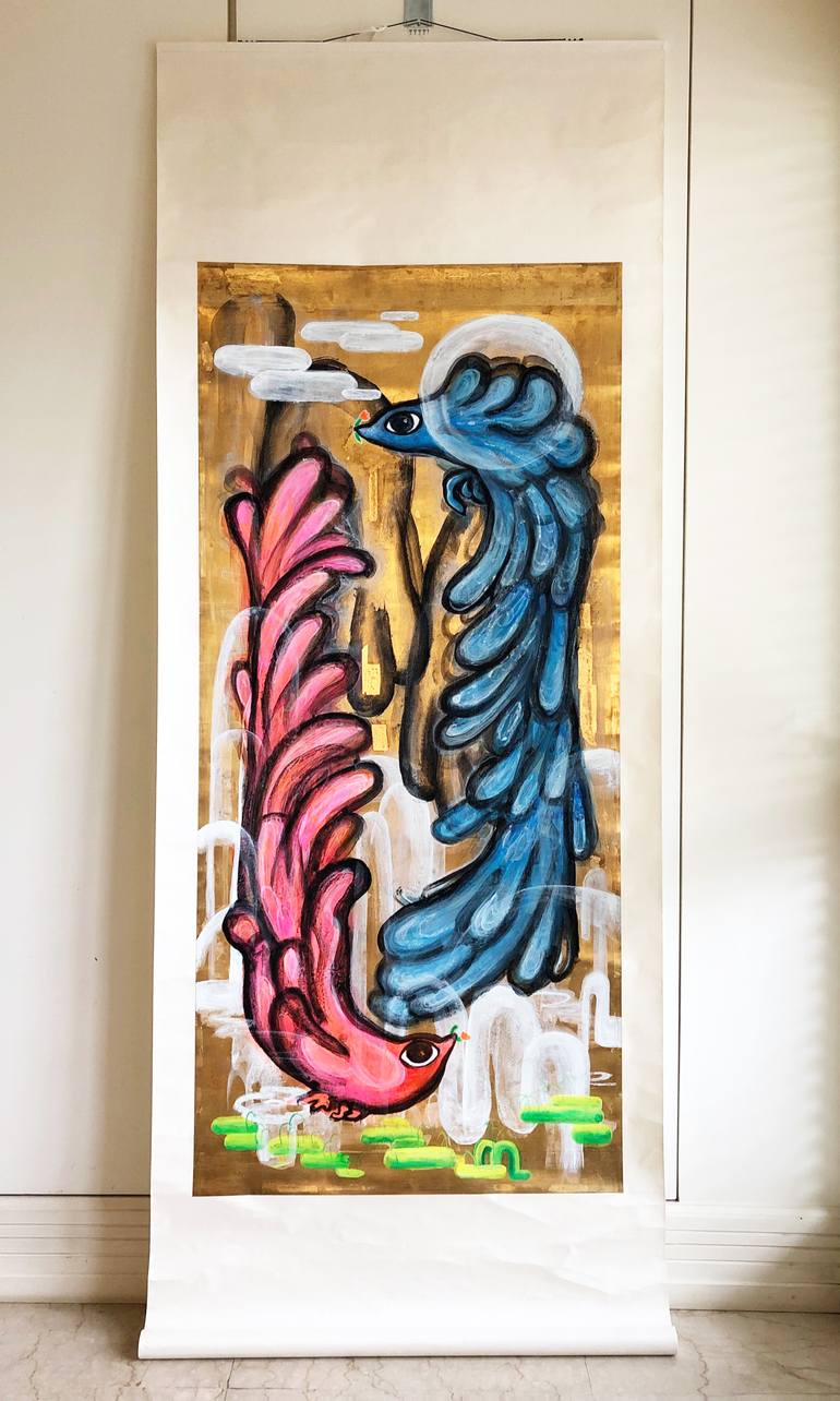 Original Modernism Animal Painting by Chika Wu