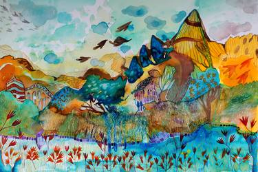 Original Abstract Landscape Paintings by Alexa PAPA