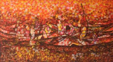 Original Impressionism Boat Paintings by Sarang Singla