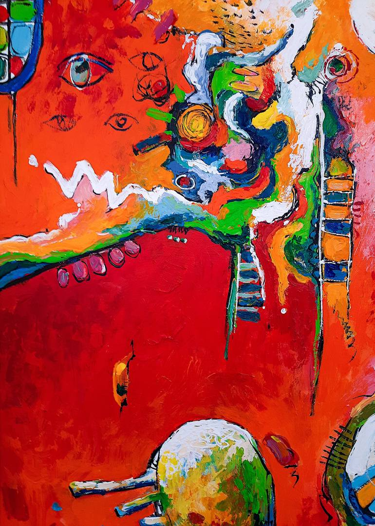 Original Abstract Expressionism Abstract Painting by Avetisyan Gor
