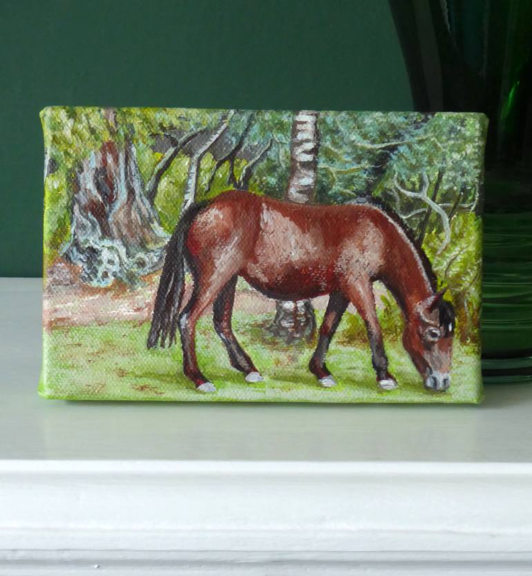 Original Impressionism Horse Painting by Jacqueline Talbot