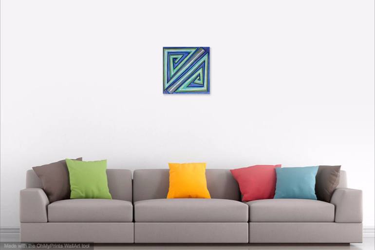Original Abstract Geometric Painting by Jacqueline Talbot