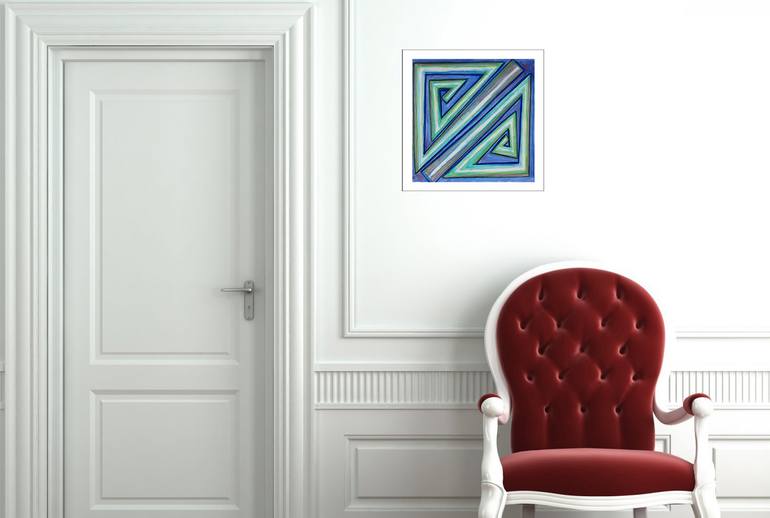 Original Abstract Geometric Painting by Jacqueline Talbot