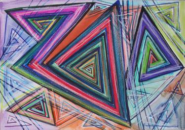 Original Abstract Geometric Paintings by Jacqueline Talbot