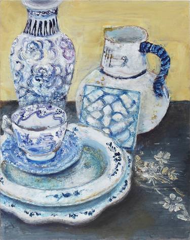 Original Figurative Still Life Paintings by Jacqueline Talbot